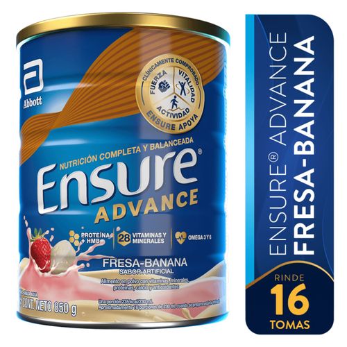 Fórmula Nutricional Ensure® Advance Fresa Y Banana - 850g