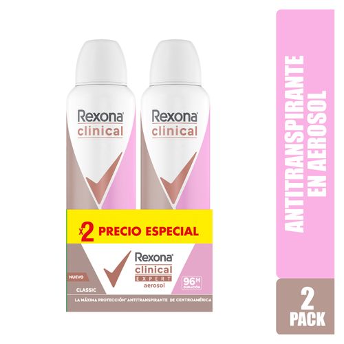 2 Pack Desodorante Rexona Clinical Aerosol - 300ml