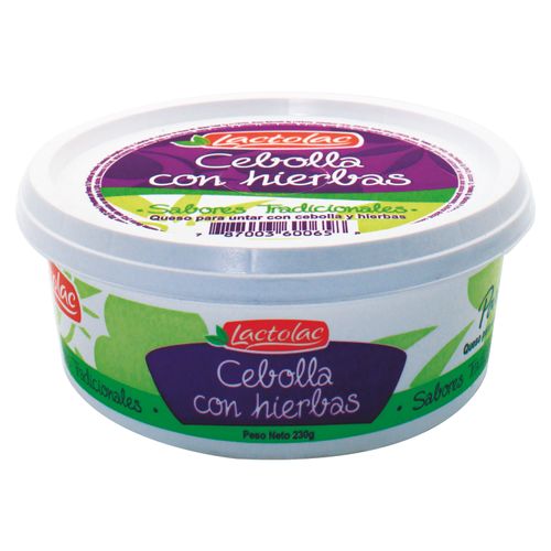 Queso Lactosa para untar con cebolla y hierbas - 230  gr