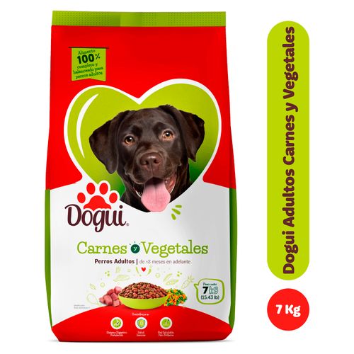 Alimento Dogui Perro Adulto Sabor Carne Y Vegetales, 18 Meses En Adelante - 7kg