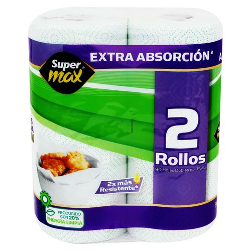 Toalla De Papel Supermax Premium 90H 2R