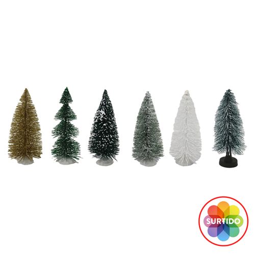 Arbolito Navida Marca Holiday Time Decorado 6 Pulgadas