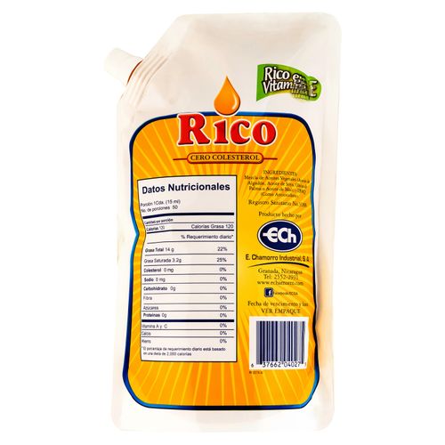 Doy Pack Aceite Rico Vegetal - 750ml