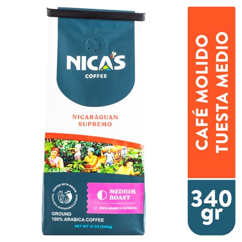 Café  Molido Nicas Tueste Medio - 340 g