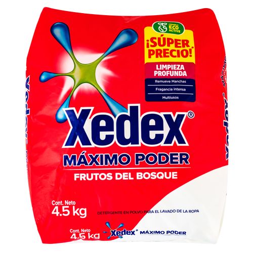 Detergente en polvo Xedex Max, poder frutos -4500g