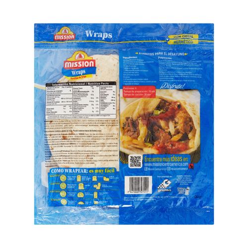 Mission Tortilla Wraps 5ea 356g