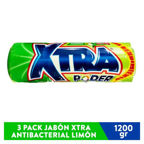 Jabón Xtra Antibacterial Limón 3 Pack - 1200 g