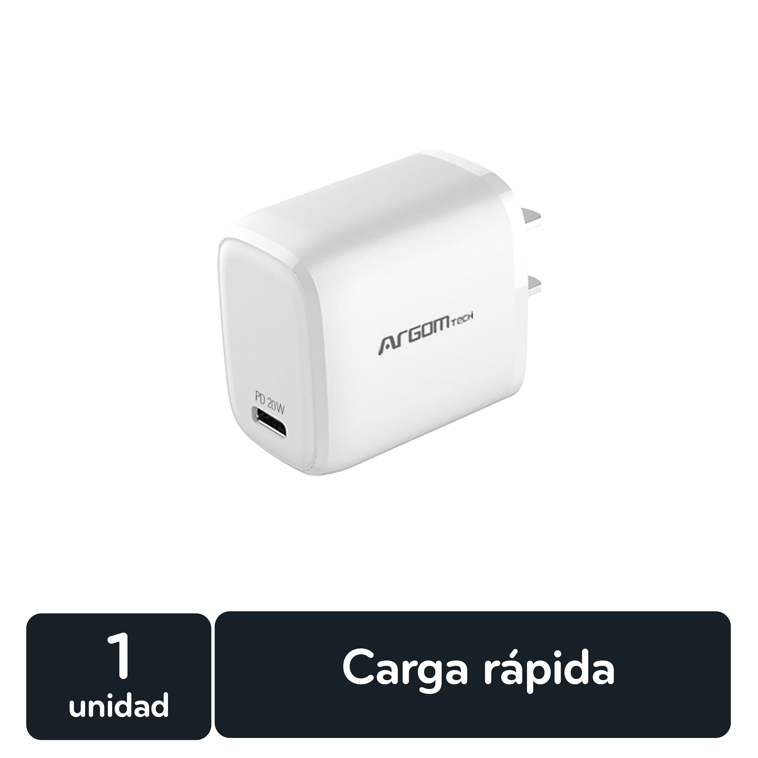 Cubo cargador iPhone Tipo C 20W Carga rapida - Tech Store - Tecnologia