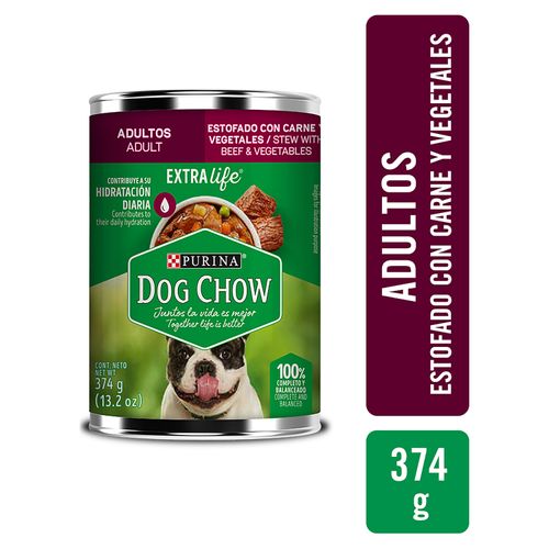 Alimento Húmedo Perro Adulto Purina Dog Chow Estofado De Carne 374g (13.2oz)