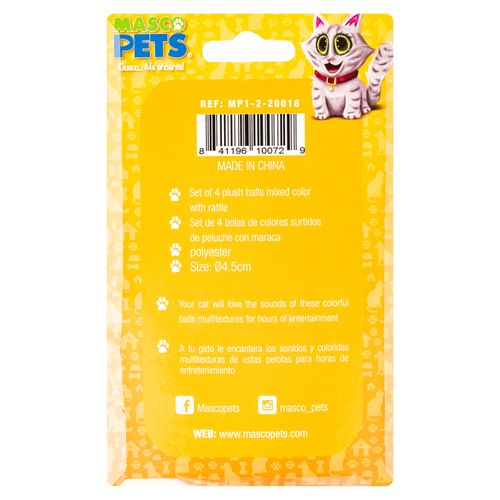 Juguete Mascopets pelotas juguetonas - 4 uds