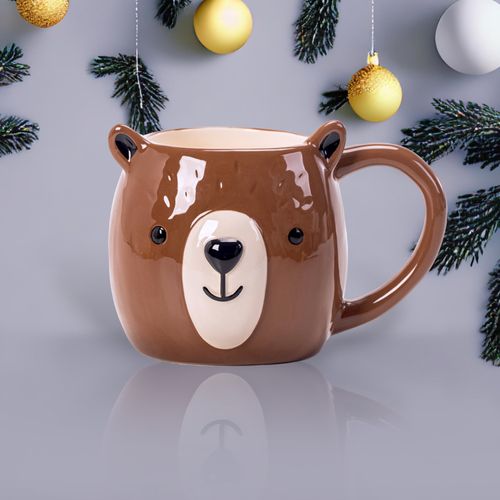 Taza marca Holiday Time, de cerámica, con diseño navideño