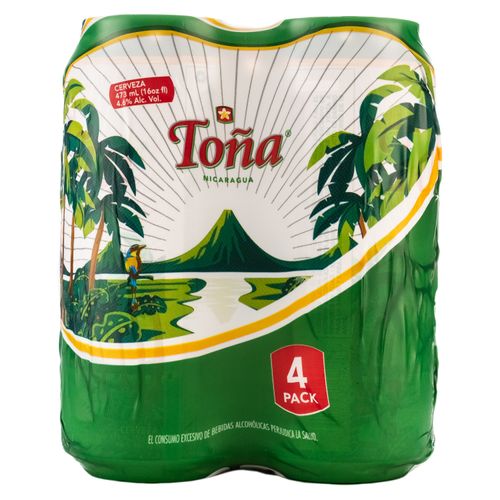 4 Pack Cerveza Tona Lata-473ml