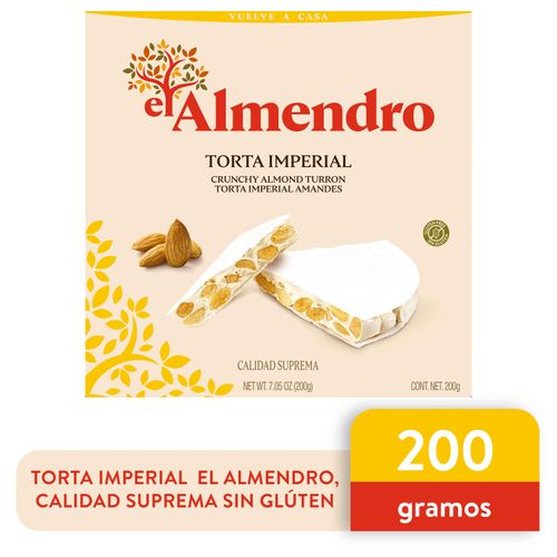 Torta Imperial  El Almendro, Calidad Suprema Sin Glúten - 200g