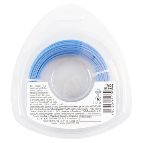 Hilo Truper Para Desbrozadora 1.6mmx15m