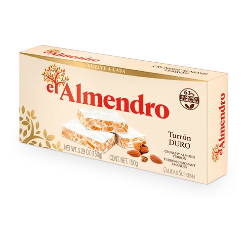 Turrón Duro El Almendro, Calidad Suprema, Sin Glúten-150g