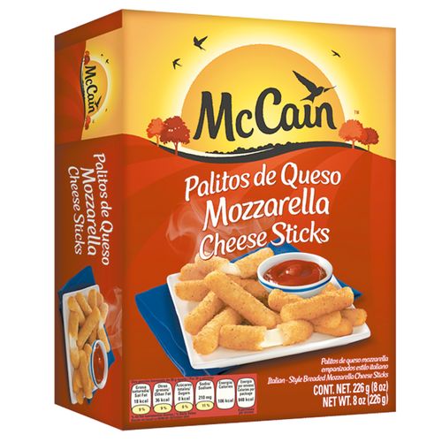 Palitos de Queso Mozzarella congelados McCain 226g