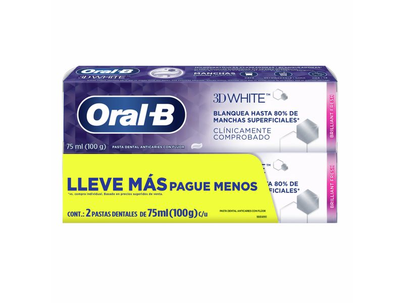 Pastas-Dentales-Oral-B-3D-White-Brilliant-Fresh-75-ml-100-g-2-Pack-150ml-2-8564