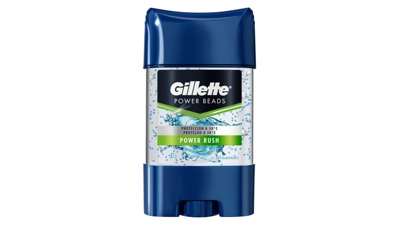 Gillette Gel transparente antitranspirante/desodorante, Power Rush, barra  de 4 onzas (paquete de 6) (el embalaje puede variar)