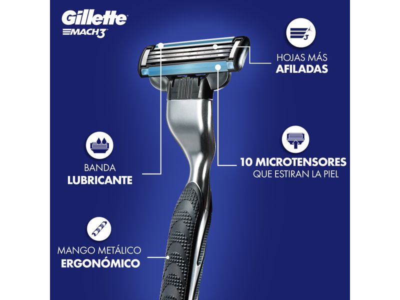 Afeitadora-Recargable-para-hombre-Gillette-Mach3-con-tres-hojas-m-s-fuertes-que-el-acero-1-unidad-2-10384