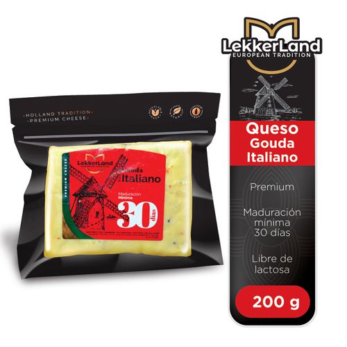 Queso gouda Lekkerland sabor hierbas italianas - 200 g