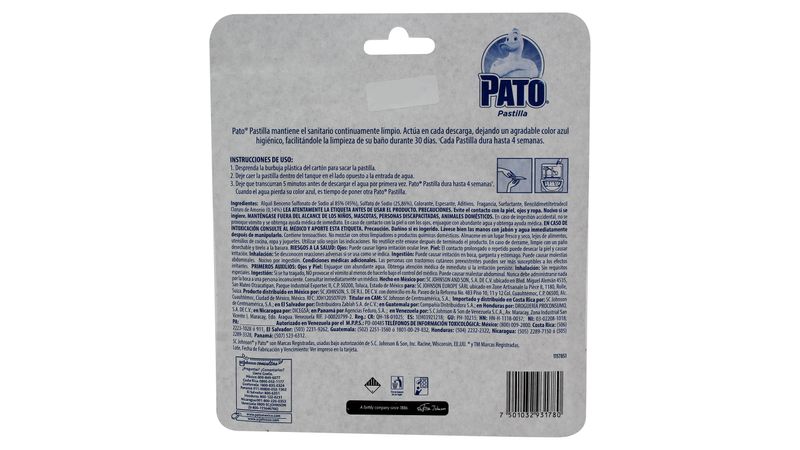 Pato Pato Colgador de WC antical pato WC Agua Azul 1 ud. 40 g