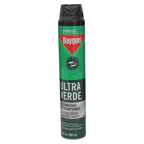 Insecticida Baygon Ultra Verde En Aerosol, Plaguicida Uso Doméstico - 400mL