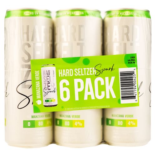 6pk Seltezer Spark Manzana Lata 350ml