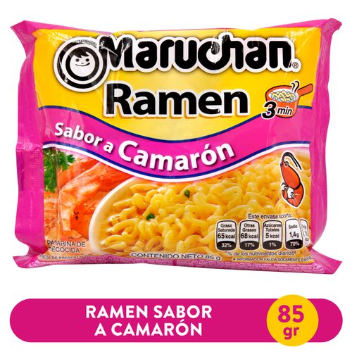 Sopa Maruchan Ramen De Camarón Bolsa - 85 g