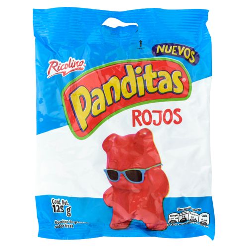 Gomitas Ricolino con forma de pandas rojo - 125 g