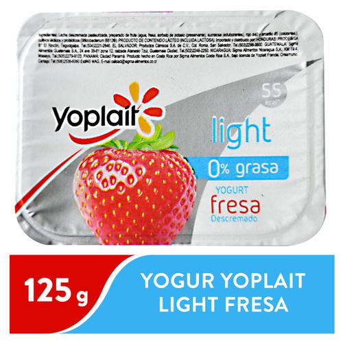 Yogurt Yoplait sabor fresa light  - 125 g