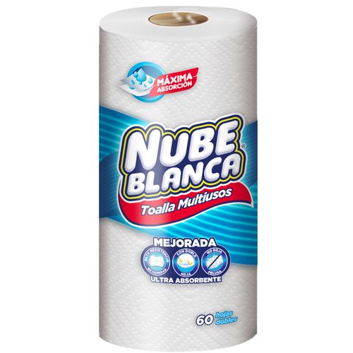 Toallas Nube Blanca de Papel 1 Rollo - 60 hojas