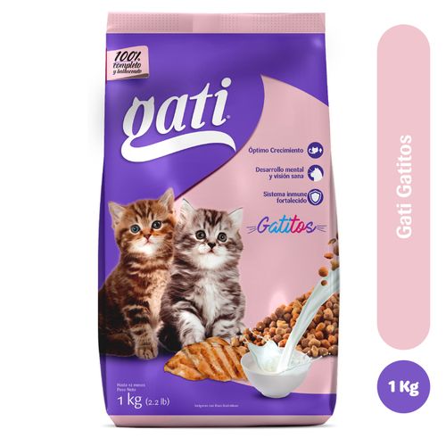 Comida Gati Gatitos Para Gato Cachorro, Más 2 Meses - 1kg
