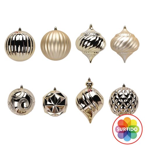 Esferas Navidad Marca Holiday Time Color Doradas 120mm
