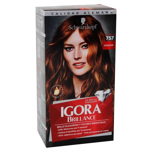 Tinte Schwarzkopf igora brillance topacio no 757 - 145 ml