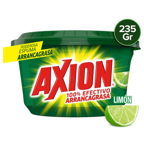 Lavaplatos Axion Limón En Pasta, Arrancagrasa - 235g