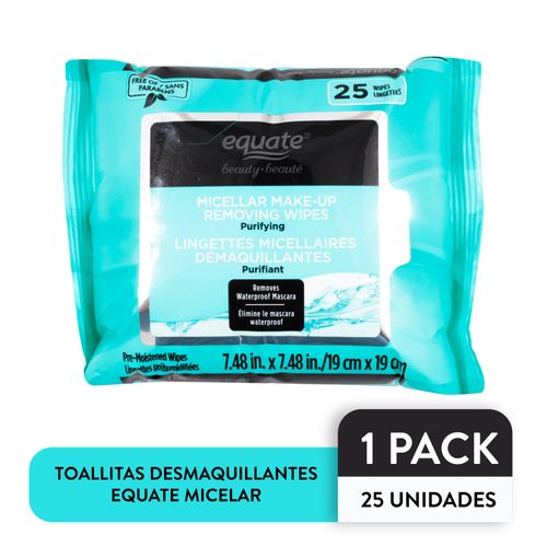 Toallas Desmaquillante Equate Micelar - 25u