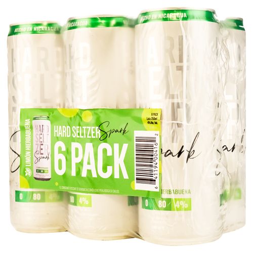 Bebida Seltzer Spark Sabor Limón 6Pack Lata - 350ml