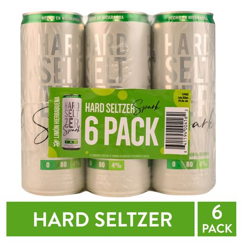 Bebida Seltzer Spark Sabor Limón 6Pack Lata - 350ml