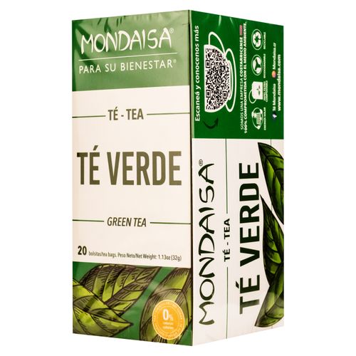 Té  Mondaisa Verde  20 Unidades - 32 g