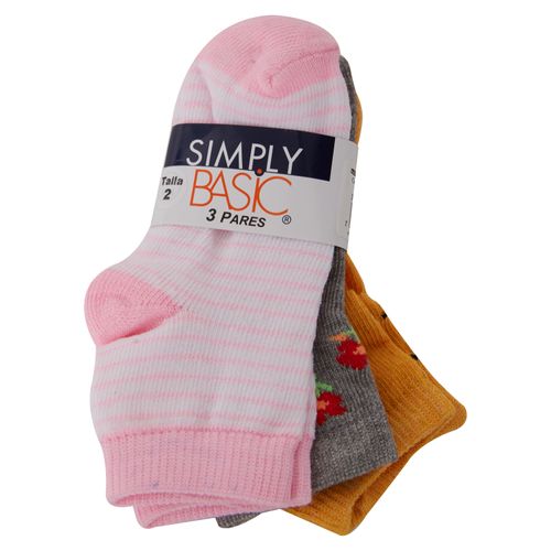 Calcet Simply Basic Diseno Bebe 3 Pk T00