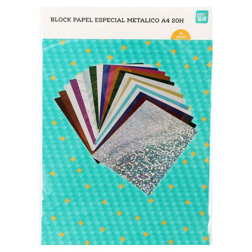 Block papel Pen Gear, especial metálico tamaño A4 -20 hojas