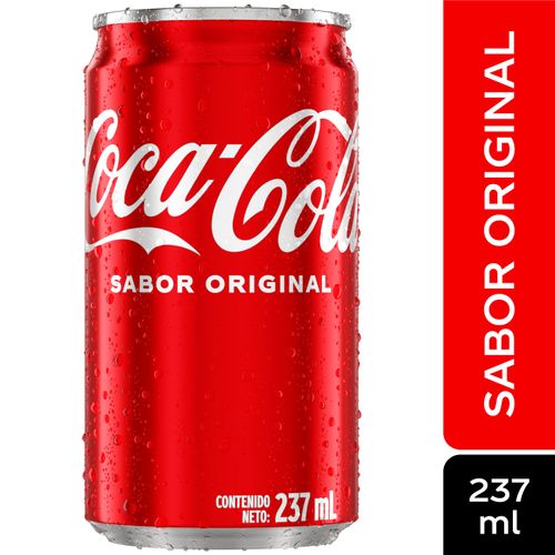 Gaseosa Coca Cola regular lata - 237 ml