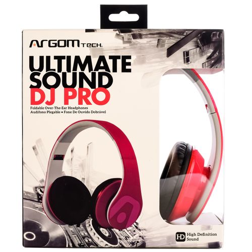 Argom Audifonos Con Cable  Dj Pro Rojo