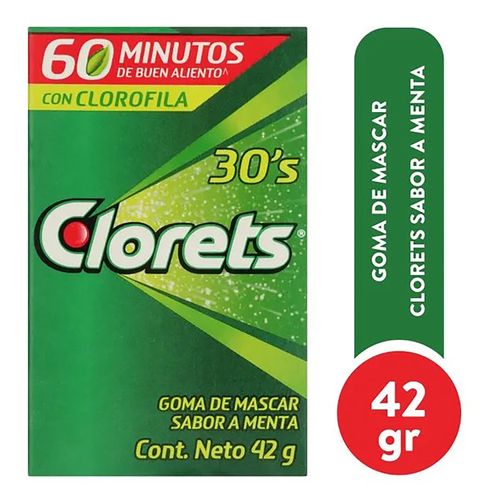 Goma De Mascar Clorets Value Sabor Menta Pack - 42g