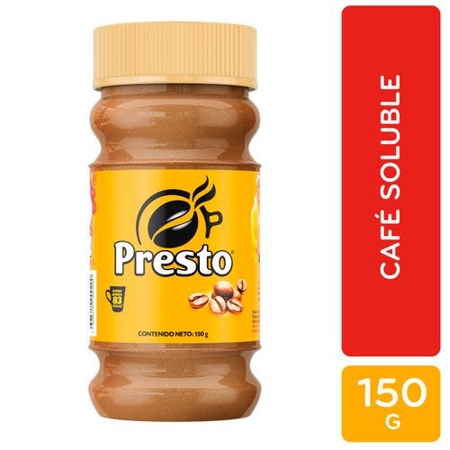 Café Instantáneo Presto Frasco -150gr