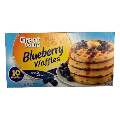 Waffle Great Value congelado con arándanos - 350 g