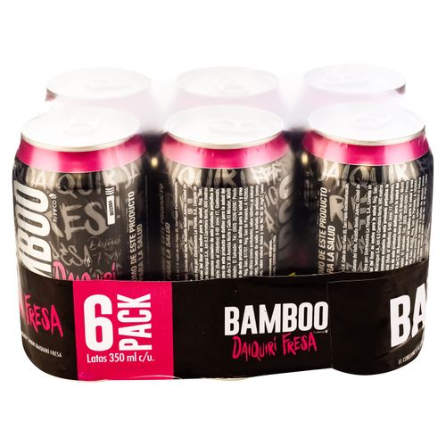 6 Pack Bebidas Daiquiri Bamboo - 350 ml