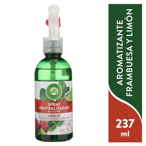 Aromatizante Air Wick spray frangancia frambuesa limón - 237 ml