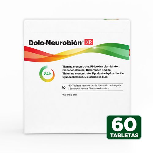 Tabletas Recubiertas Dolo-Neurobión XR De Liberación Prolongada -60 Uds -Precio indicado por Unidad-