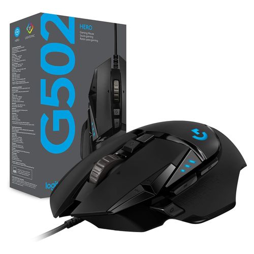 Mouse Logitech Gaming Negro Hero G502